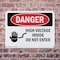 Signmission High Voltage Inside Do Not Enter Danger Sign, Plastic, 10in W x 7in L, 2PK OS-2PACK-DS-P-710-L-1332 - alternate 7